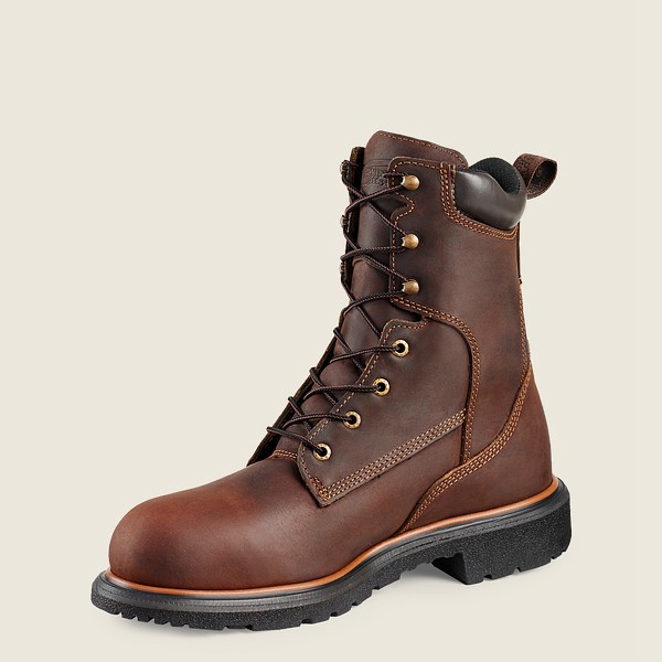 Red Wing Safety Boots Dynaforce® - 8-inch Waterproof Toe - Brown - Mens JLV162784